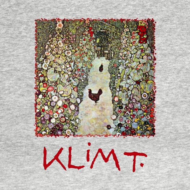 Garden Path with Chickens by Gustav Klimt by MasterpieceCafe